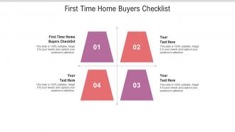 First time home buyers checklist ppt powerpoint presentation layouts summary cpb