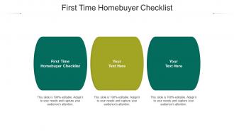 First time homebuyer checklist ppt powerpoint presentation portfolio graphics cpb