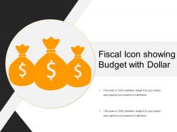 Fiscal icon showing budget with dollar