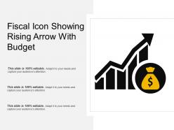 Fiscal icon showing rising arrow with budget
