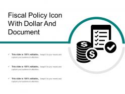 Fiscal Policy Icon With Dollar And Document