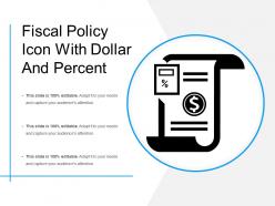 Fiscal Policy Icon With Dollar And Percent