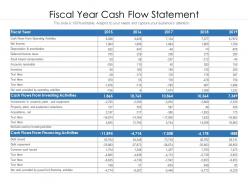 Fiscal year cash flow statement