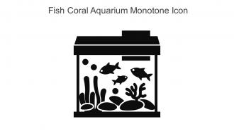 Fish Coral Aquarium Monotone Icon In Powerpoint Pptx Png And Editable Eps Format