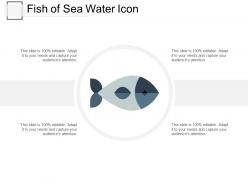 Fish of sea water icon