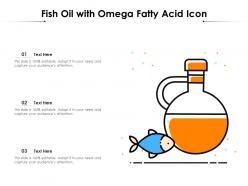Fish oil with omega fatty acid icon