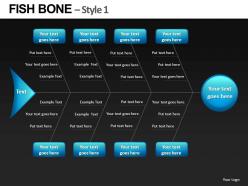 Fishbone style 1 powerpoint presentation slides db