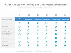 Fit gap analysis with strategy and challenges management