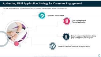 Fitbit investor funding elevator pitch deck addressing fitbit application strategy for consumer engagement