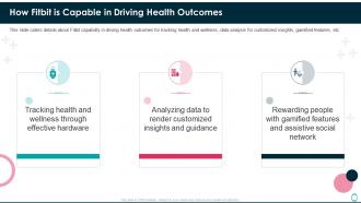 Fitbit investor funding elevator pitch deck how fitbit is capable in driving health outcomes