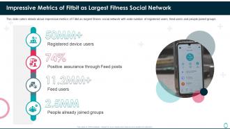 Fitbit investor funding elevator pitch deck impressive metrics of fitbit as largest fitness social network