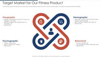 Fitness Application Pitch Deck Target Market For Our Fitness Product Ppt Summary