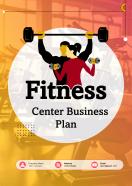 Fitness Center Business Plan A4 Pdf Word Document