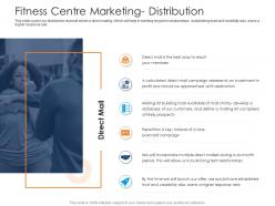 Fitness centre marketing distribution health and fitness clubs industry ppt template