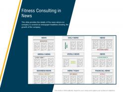 Fitness consulting in news m3109 ppt powerpoint presentation file template
