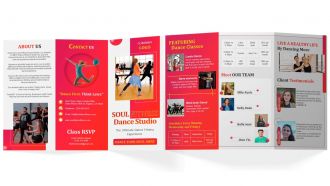 Fitness Dance Studio Brochure Trifold