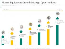 Fitness equipment growth strategy opportunities fitness equipment investor funding elevator