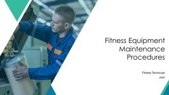 Fitness Equipment Maintenance Procedures PPT Example AT