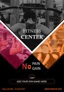 Fitness gym business promotion flyer two page brochure template
