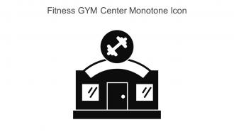 Fitness GYM Center Monotone Icon In Powerpoint Pptx Png And Editable Eps Format