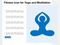 Fitness icon for yoga and meditation
