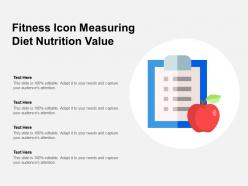 Fitness icon measuring diet nutrition value