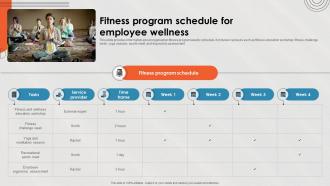 Fitness Program Schedule For Employee Wellness