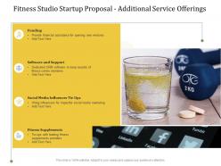 Fitness studio startup proposal additional service offerings ppt powerpoint styles