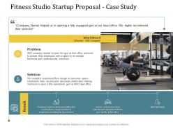 Fitness studio startup proposal case study ppt powerpoint presentation inspiration