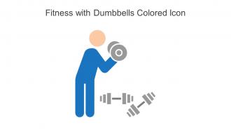 Fitness With Dumbbells Colored Icon In Powerpoint Pptx Png And Editable Eps Format