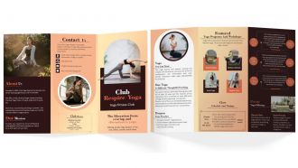 Fitness Yoga Club Brochure Trifold