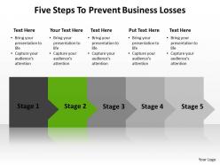 Five  steps to prevent business losses powerpoint diagram templates graphics 712