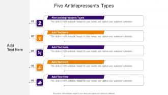 Five Antidepressants Types In Powerpoint And Google Slides Cpb