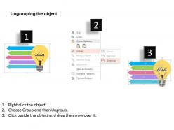 Five arrows business icons idea generation flat powerpoint design