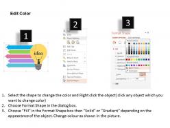 Five arrows business icons idea generation flat powerpoint design