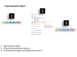 Five arrows for linear process flow flat powerpoint design