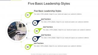Five Basic Leadership Styles In Powerpoint And Google Slides Cpb