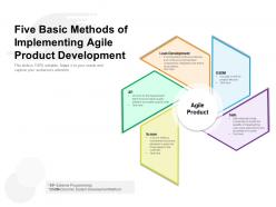 Five basic methods of implementing agile product development