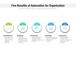 Five benefits of automation for organisation
