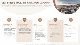 Five Benefits Of CRM In Real Estate Company