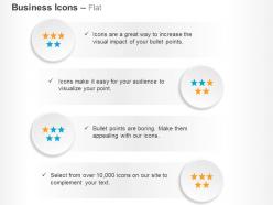 Five blocks feedback stars ppt icons graphics