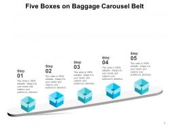 Five Boxes Baggage Carousel Arrows Process Layers Seating