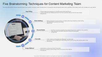 Five Brainstorming Techniques For Content Marketing Team