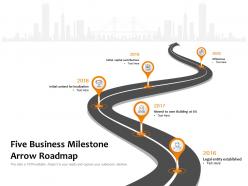 Five business milestone arrow roadmap