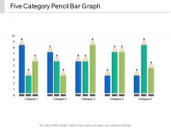 Five category pencil bar graph