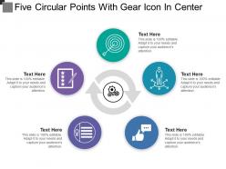 Five Circular Points With Gear Icon In Center