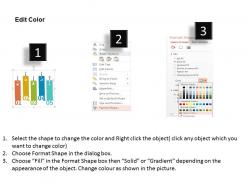 Five colored numeric tags for data representation flat powerpoint design