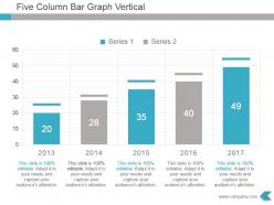 Five Column Bar Graph Vertical Presentation Design