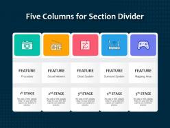 Five columns for section divider