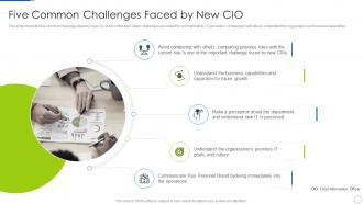 Five Common Challenges Role Of CIO In Enhancing Organizational Value